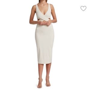 Susana Monaco V Front Crossover Cutout Midi Dress